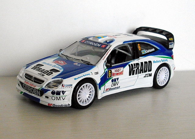 27_Xsara WRC #6 Carlsson 2007 (Bburago) měř:1/32