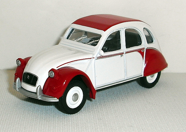49_2CV Dolly 1986 bílá&červená (Norev)-1/64